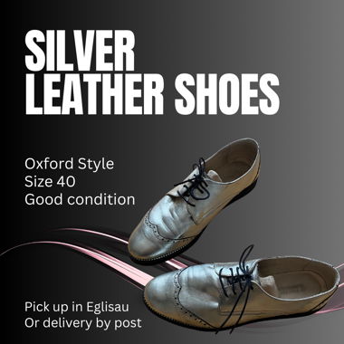 Oxford Style Silver leather shoes