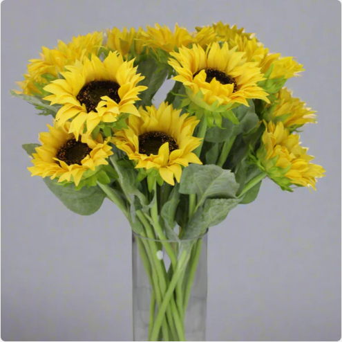 Real Touch Sunflowers in Water - Realistic Artificial Flowers