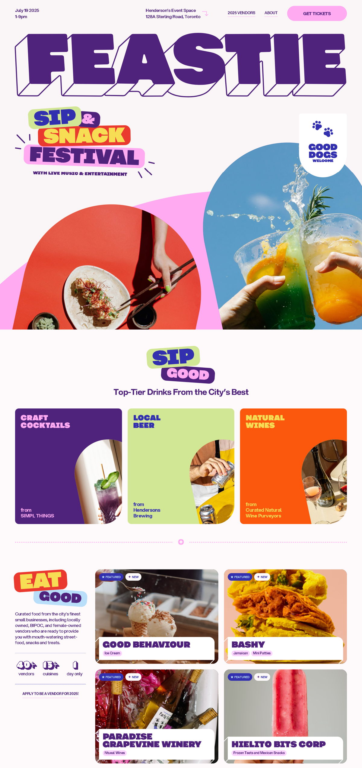 Screenshot of FEASTIE, from the homepage examples collection.