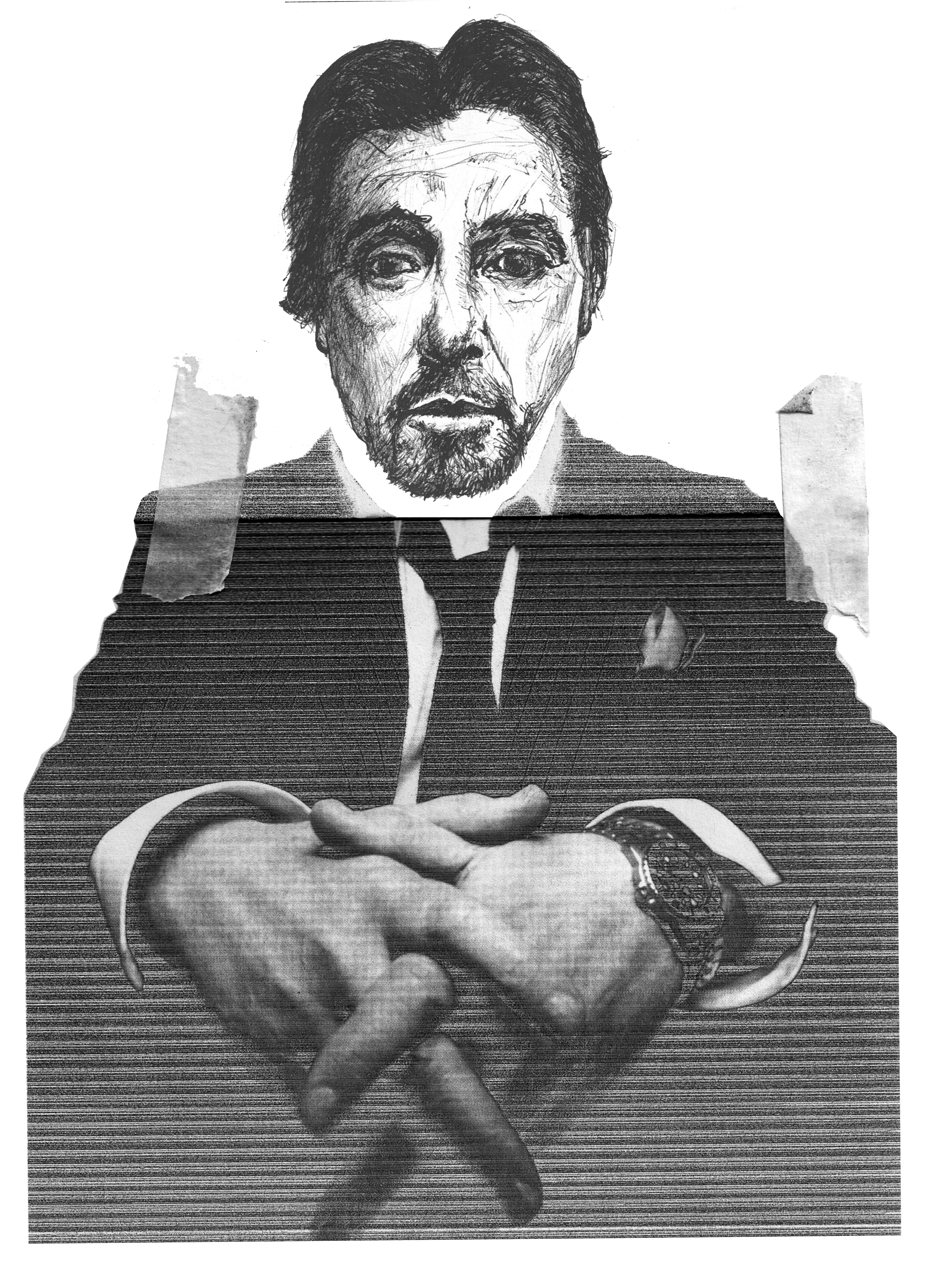 Al Pacino portret door Alex Deforce voor De Standaard Weekblad