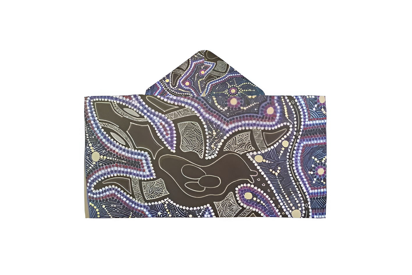 Indigenous Art Hooded Kids Towel – Cotton Terry Lining, Beach & Bath Wrap with nice Comfort - Image 3