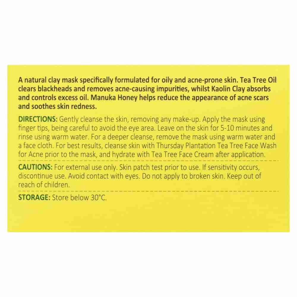 Thursday Plantation Tea Tree And Manuka Honey Clay Mask 100G - Image 5