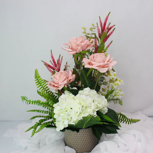 Pink Passion Arrangement - Realistic Artificial Flowers - Image 2
