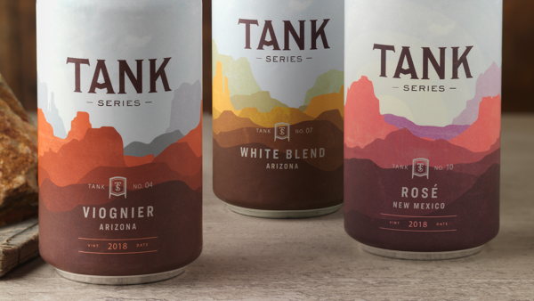 Tank Series - A Colorful, Canned Wine Desertscape