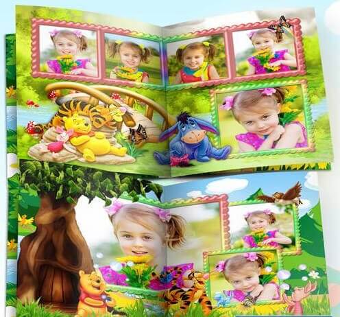 Детская фотокнига в Фотошоп - Винни Пух и его друзья