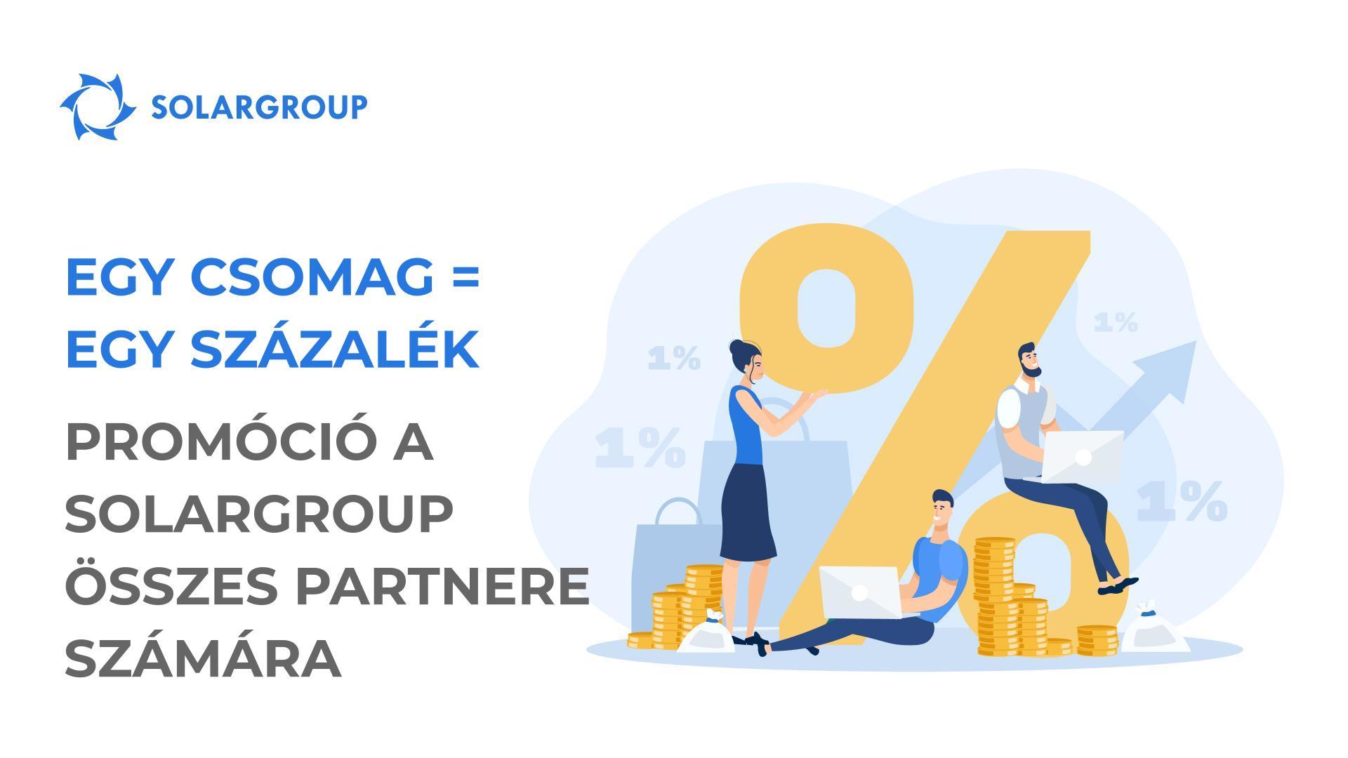 „1 csomag = 1 százalék": új promóció a SOLARGROUP partnerei számára