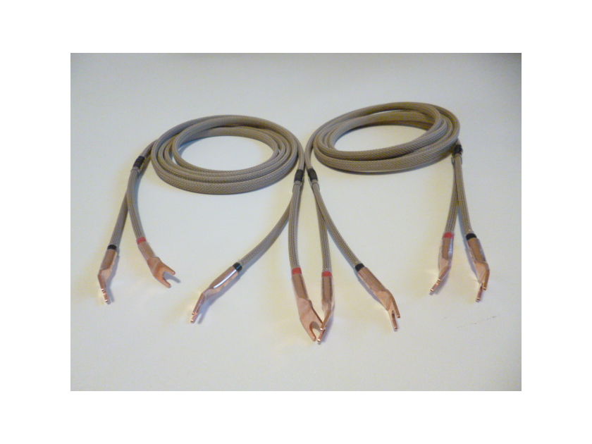 Schmitt Custom Audio 10 AWG Reference 100 Speaker Cables 8ft.2in each, 1 pair.