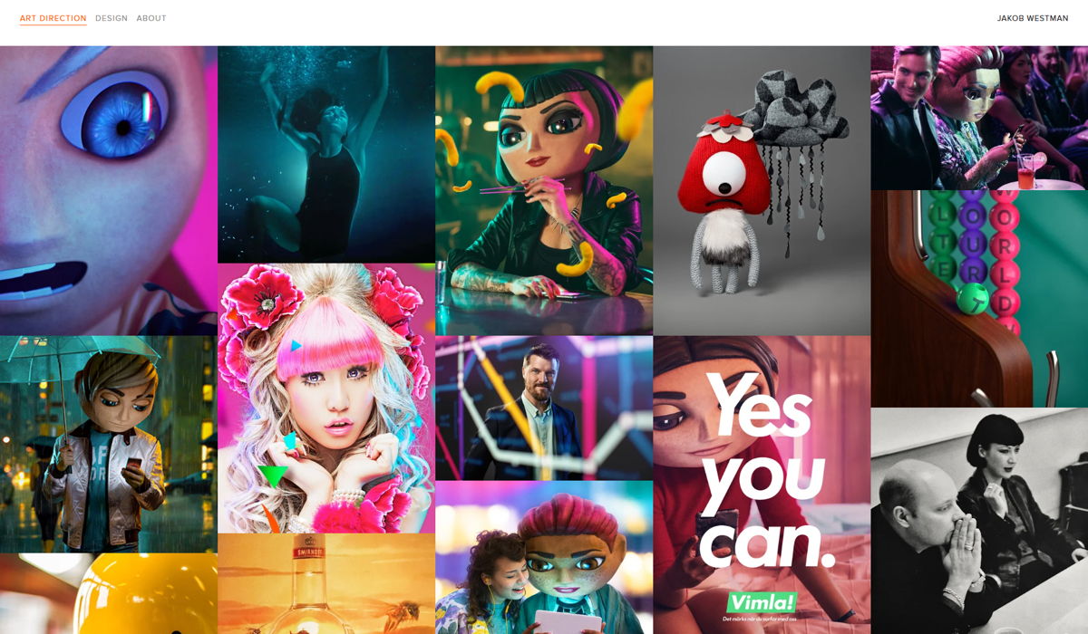 Screenshot of Jakob Westman, from the 3d artist portfolios collection.