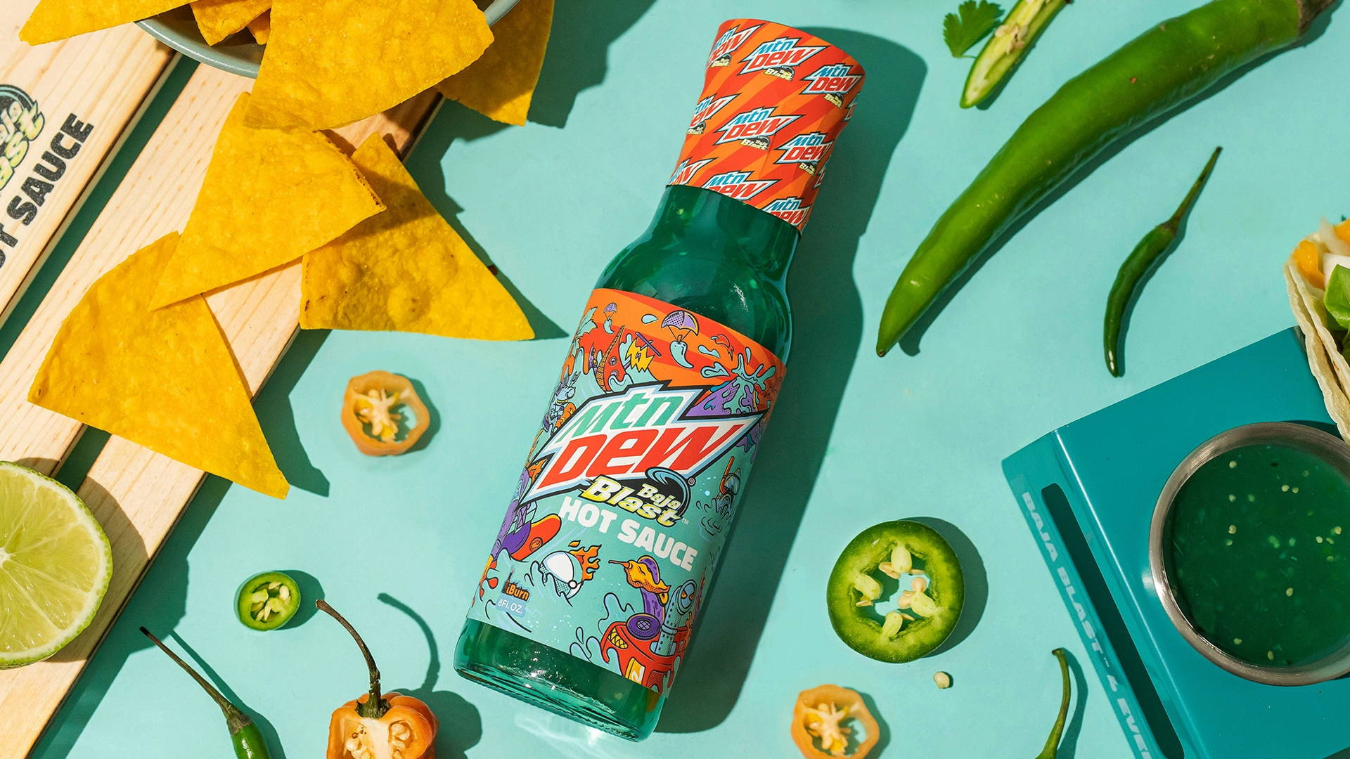 Featured image for Want Some Baja Blast On Those Tacos? Mountain Dew Reveals New Hot Sauce