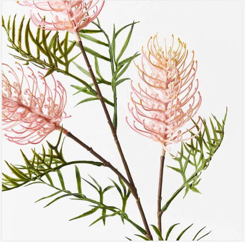 Grevillea Flower Spray Pale Pink - Realistic Artificial Flowers - Image 2