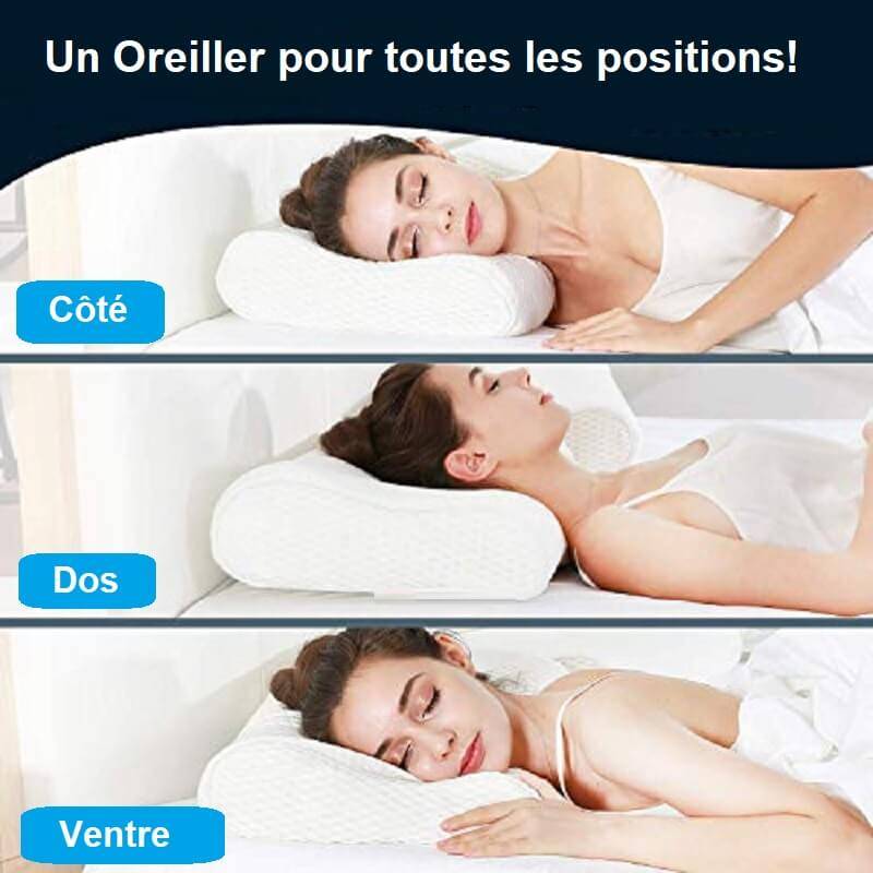 Oreiller Orthopedique, Oreiller Memoire de Forme, Coussin Cervical, Oreiller Ergonomique, Coussin Memoire de Forme, Oreiller Cervical