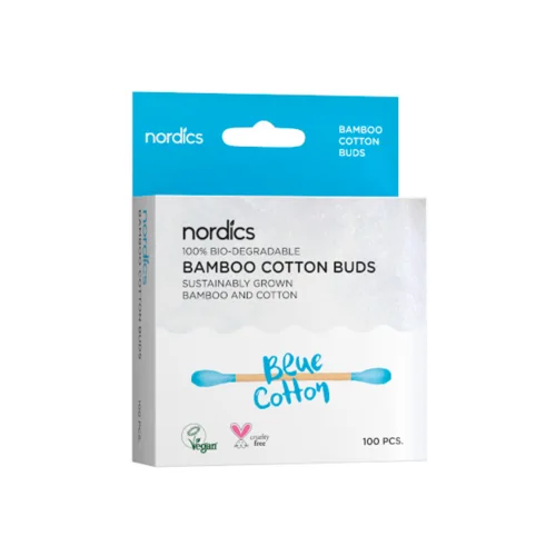 Coton-tiges Bio en Bambou - Bleu