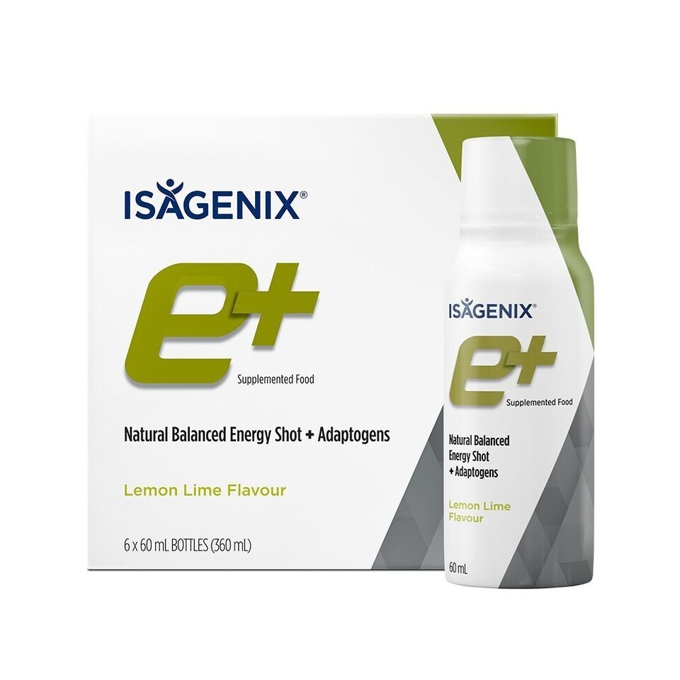 Isagenx e+ Natural Balanced Energy - Lime Flavour - 6 x 60 mL bottles