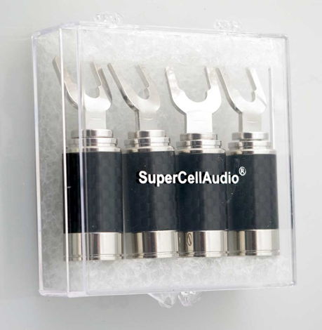 SuperCellAudio ® Rhodium Speaker Spades Set of 4