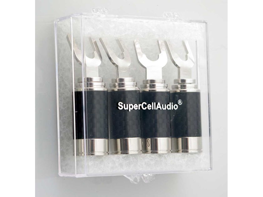 SuperCellAudio ® Rhodium Speaker Spades Set of 4