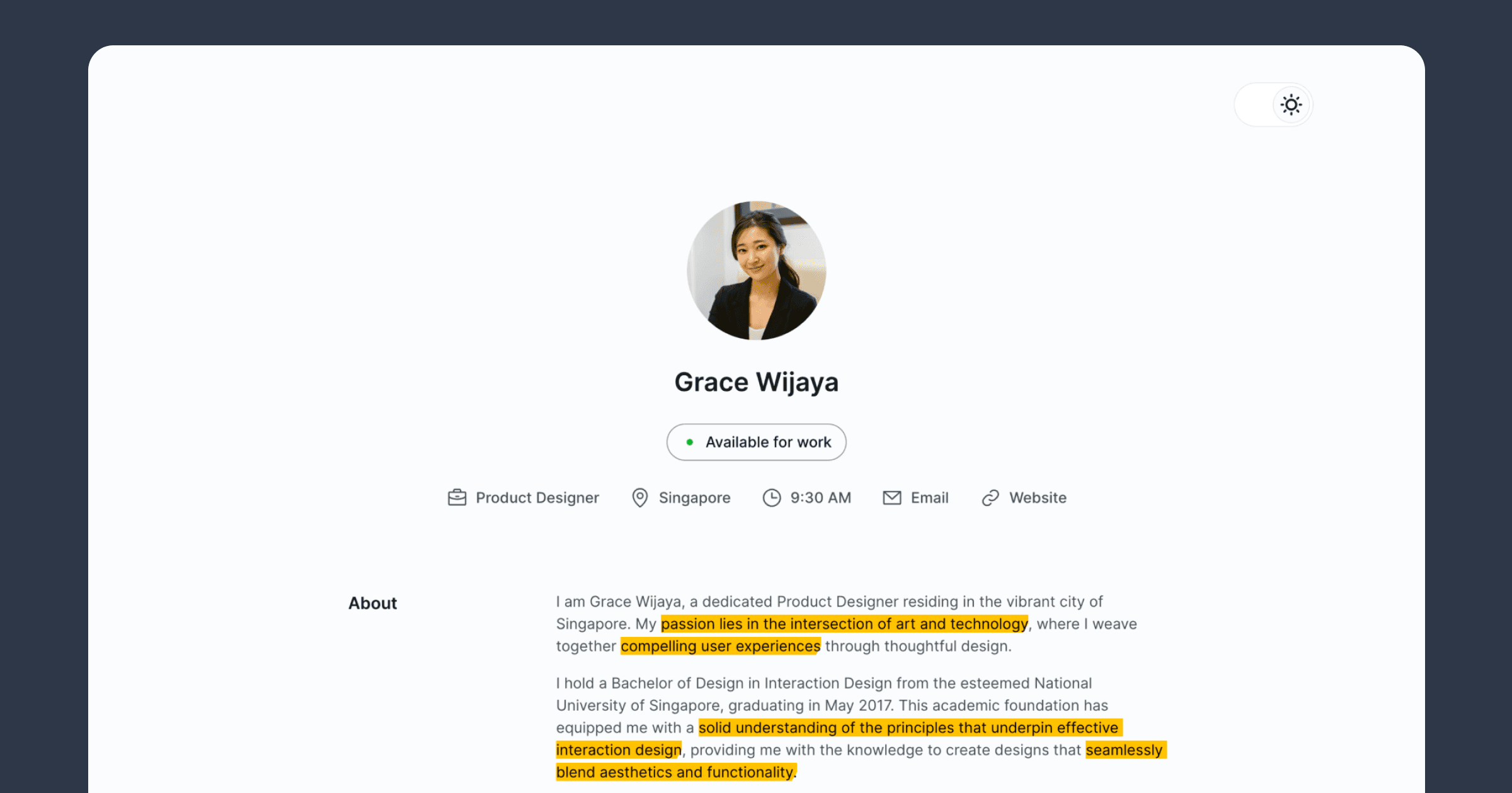 Rezume - Minimalist Resume