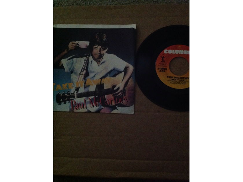 Paul McCartney  - Take It Away/I'll Give You A Ring Columbia Records 45 Single With Picture Sleeve Vinyl NM