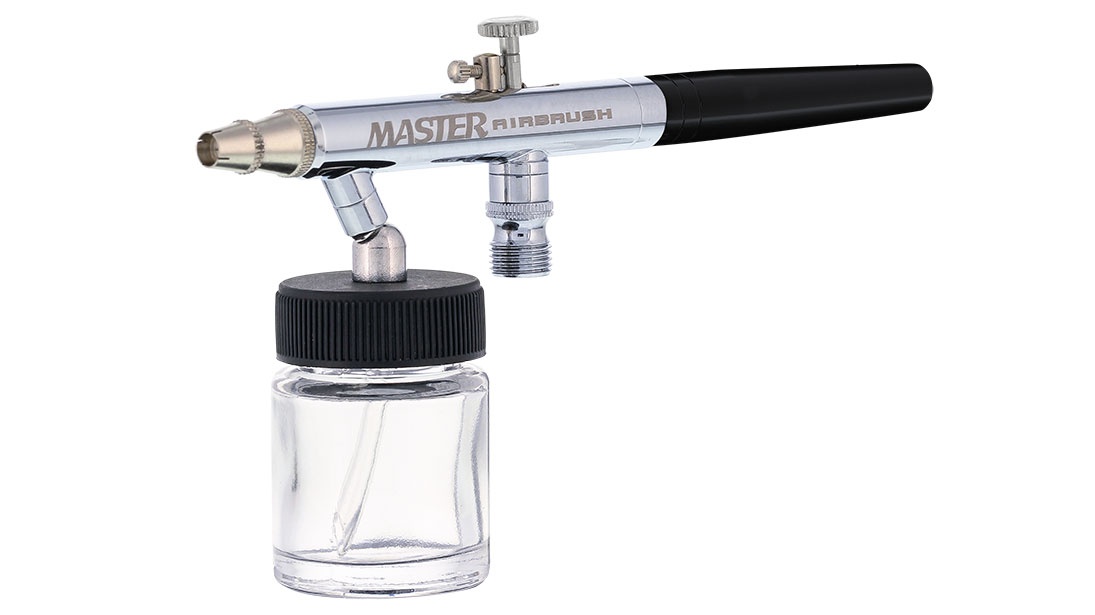 Dual-Action Siphon Feed Airbrush with, 0.35 mm Tip, 3/4 oz Bottle — TCP  Global