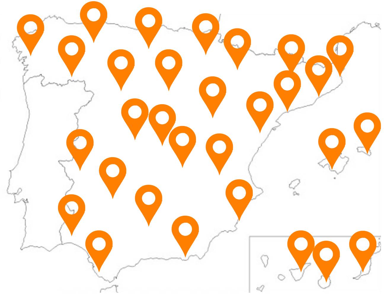 Mapa PidoHoy en España