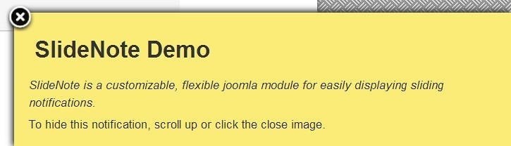 VTEM SlideNote - боковая всплывающая заметка в Joomla