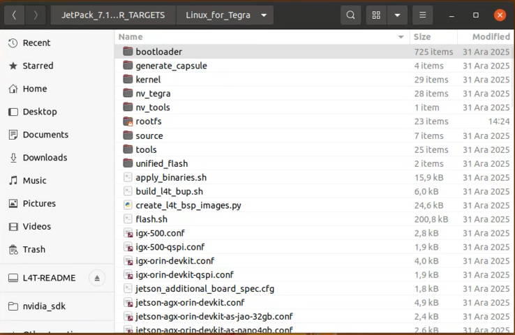Inside of the Linux_for_Tegra folder