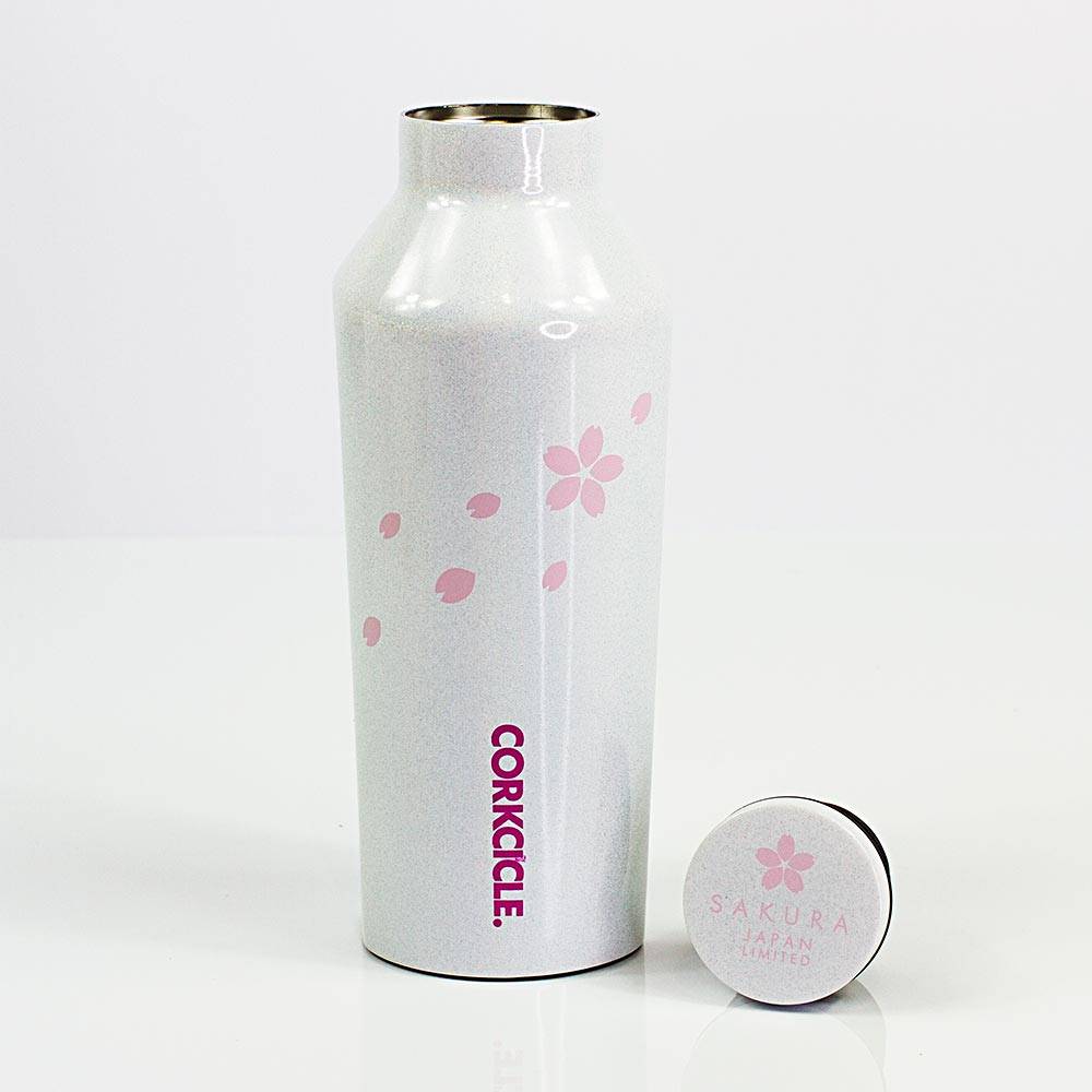 Corkcicle insulated canteen drink bottle white sakura limited edition japan