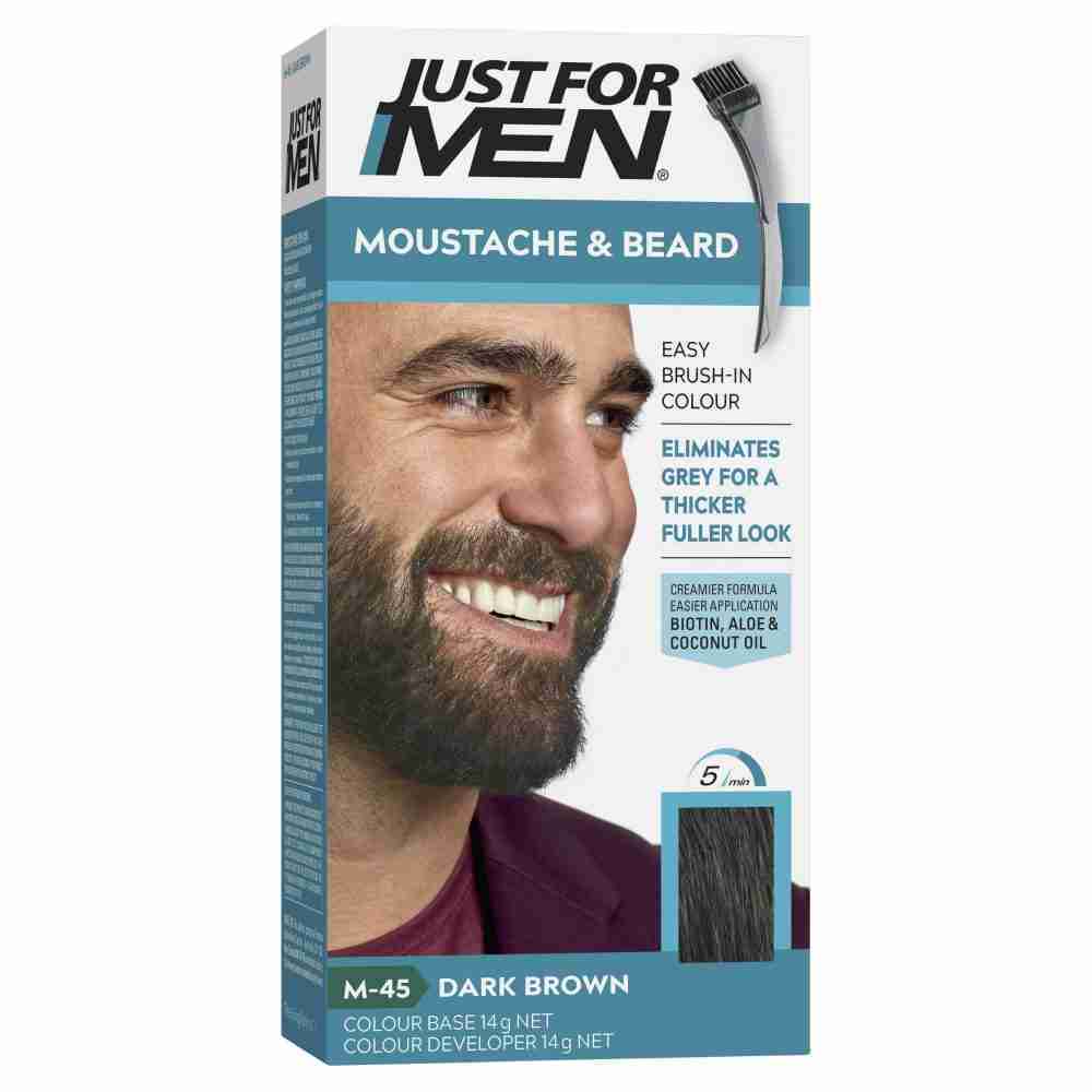 Just For Men Moustache & Beard Brush-In Colour Gel Dark Brown