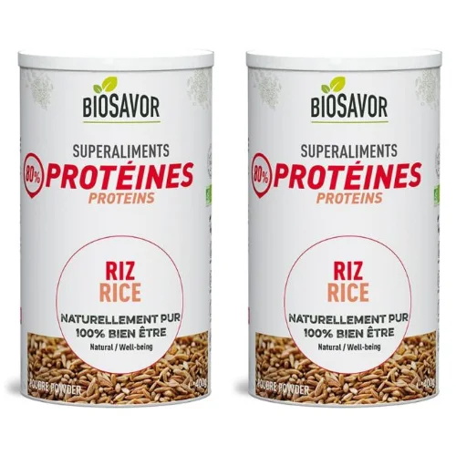 Protéines de Riz bio en poudre - Lot de 2