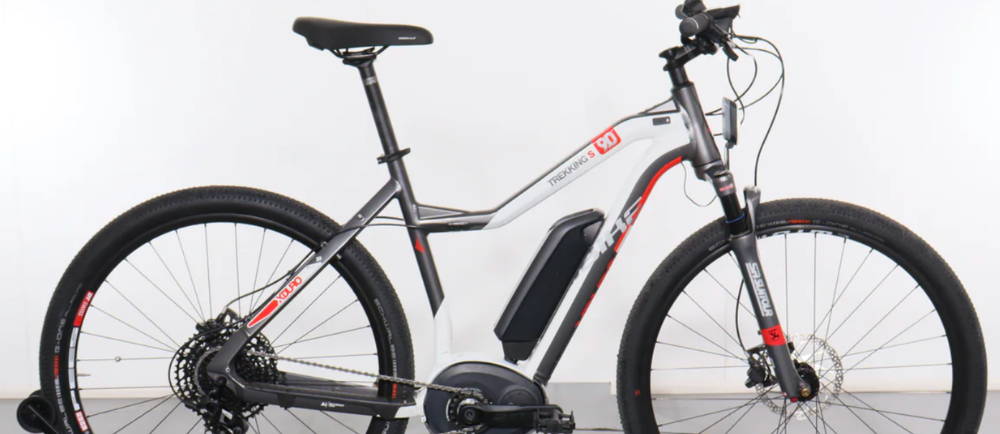 a Haibike XDuro Trekking S 9.0 electric hardtail mountain bike