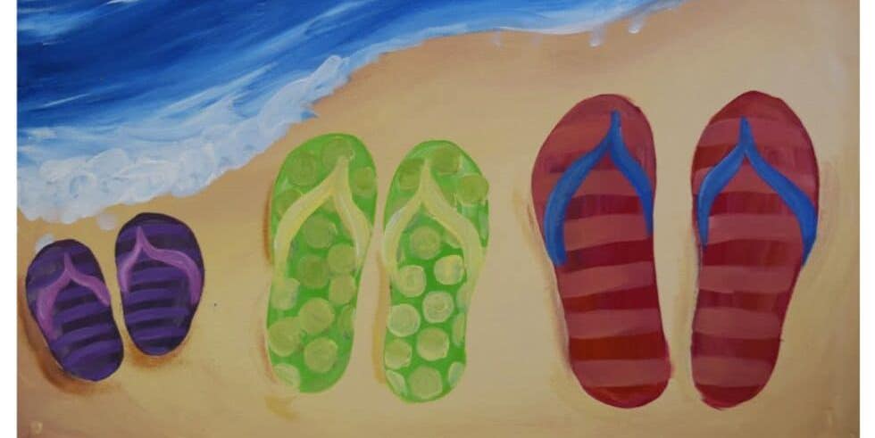 " Flip Flops  - Family Painting Class! promotional image
