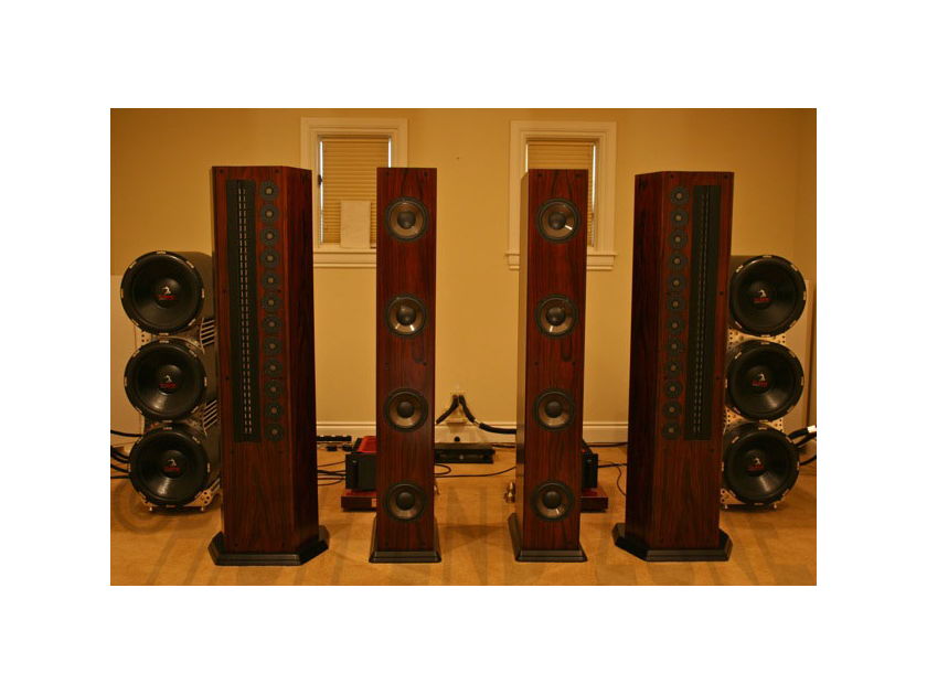 $70,000 Genesis  200 / 201 4-Tower Reference Speaker System in Rosewood