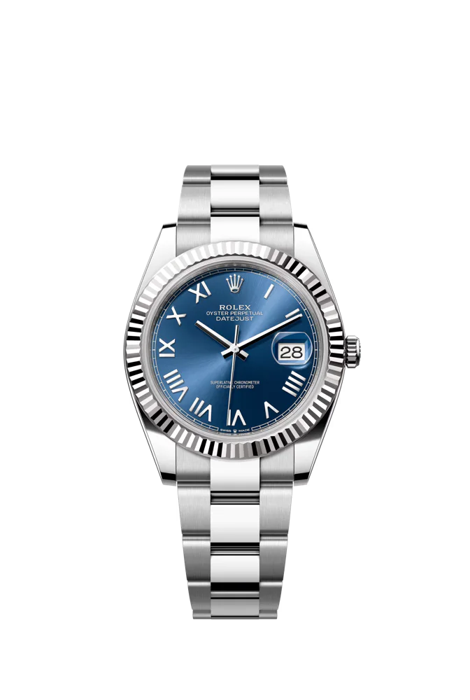Blue Dial Roman Numerals Oyster Bracelet Box and Papers 2020