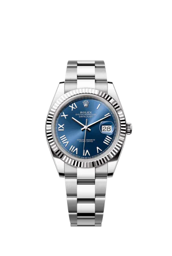 Rolex Datejust 41 Blue Dial Roman Numerals Oyster Bracelet Box and Papers 2020