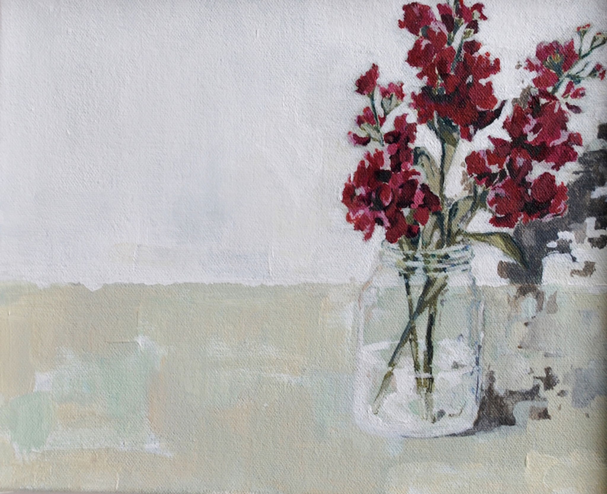 Fresh flowers in glass
