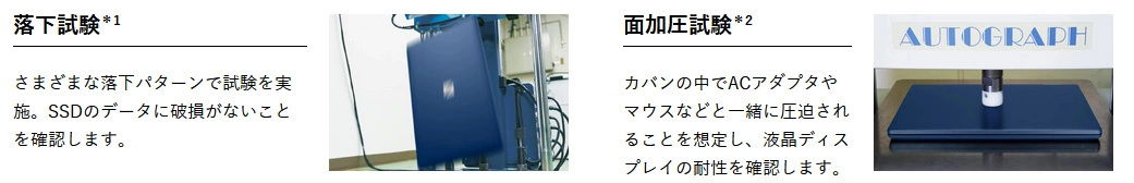 安心して持ち出せる堅牢ボディ