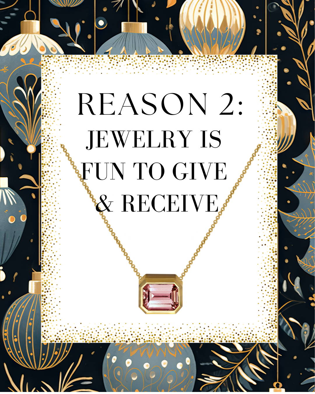 Jewelry is as fun to give as it is to receive. Pink sapphire necklace in 18 karat yellow gold. Emerald cut pink sapphire.