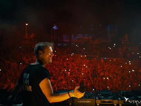 Armin enjoying his set at Ushuaia Ibiza