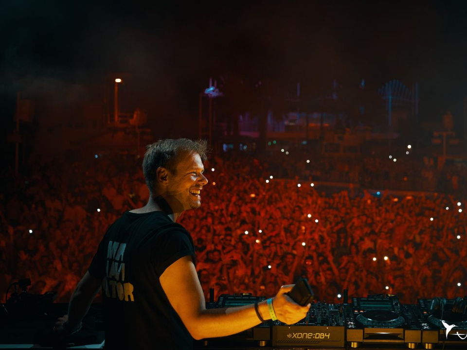 Armin enjoying his set at Ushuaia Ibiza