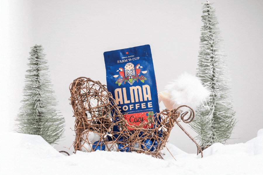 cozy holiday limited edition coffee roast from alma coffee