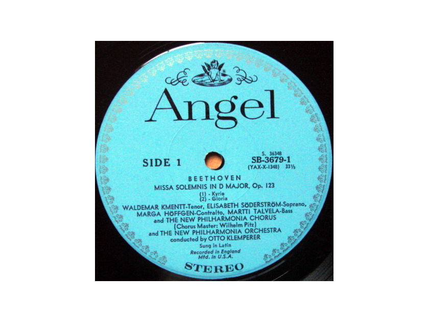 EMI Angel Blue / KLEMPERER, - Beethoven Missa Solemnis,  MINT, 2LP Box Set!