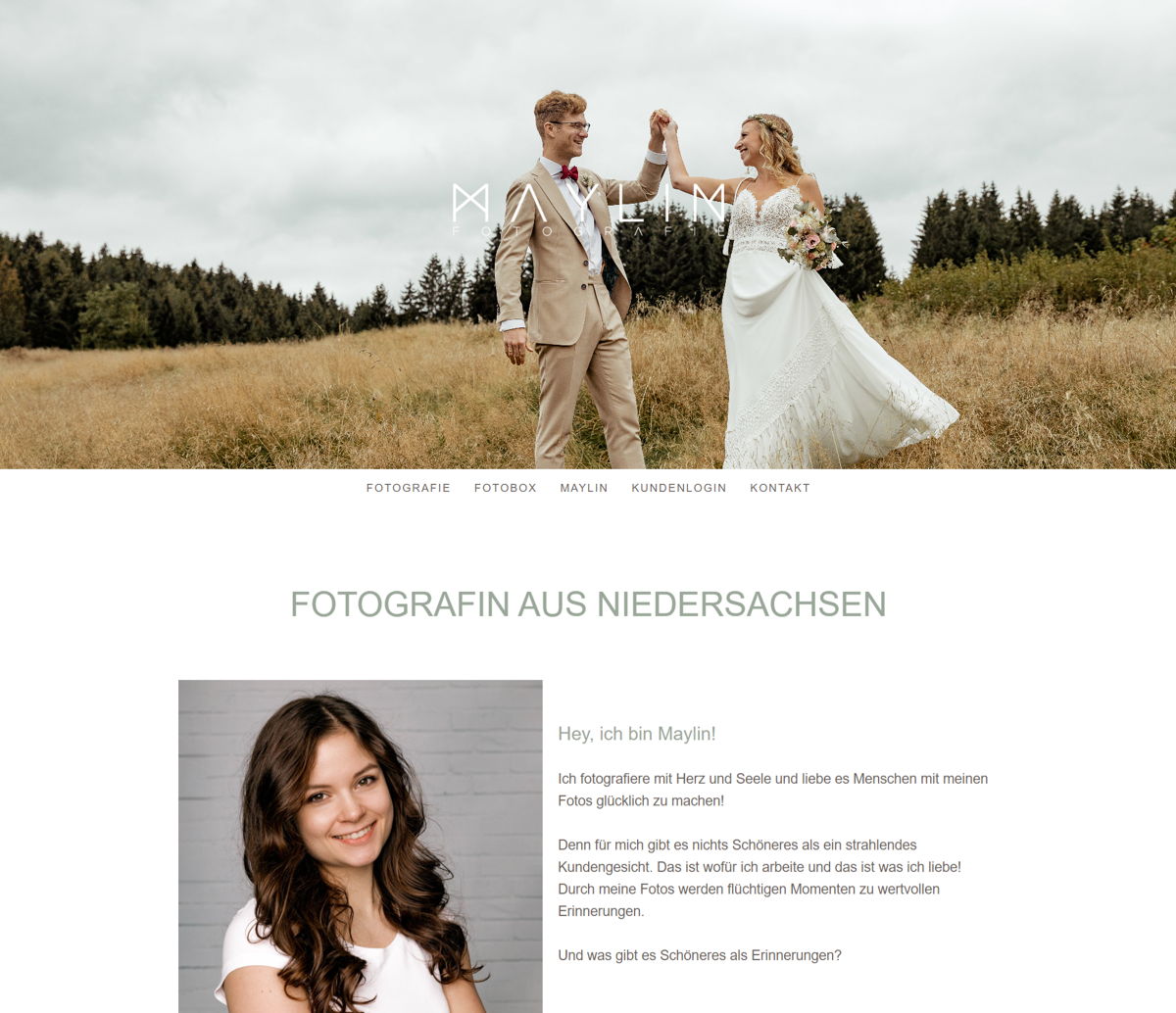 Screenshot of MAYLIN FOTOGRAFIE, from the jimdo websites collection.