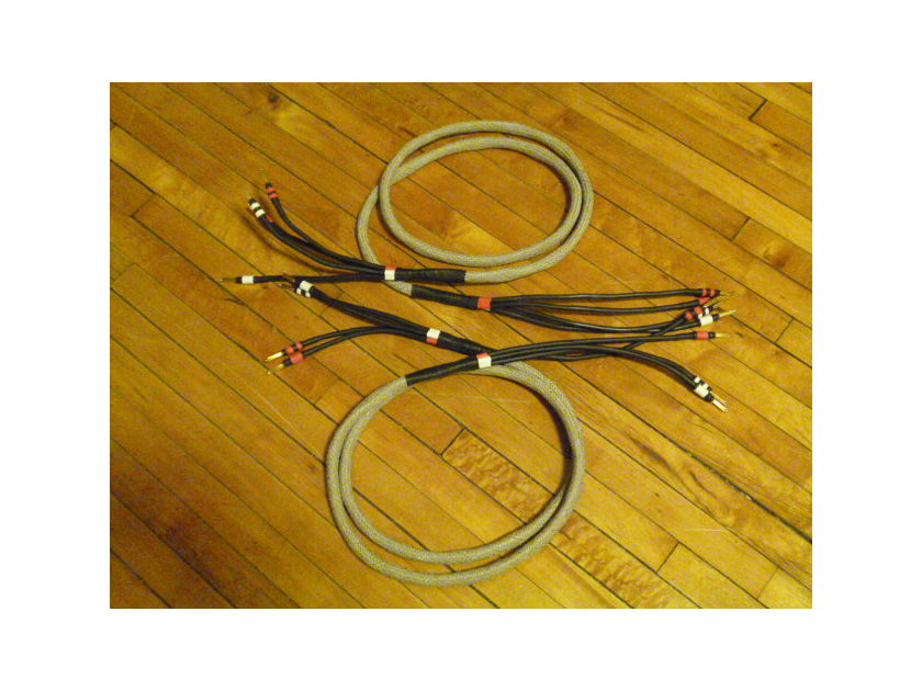 Schmitt Custom Audio 4x12 Gauge Bi-Amp Speaker Cables 8ft 1pair