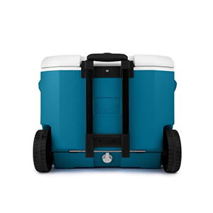 Wheeled Portable Cooler, Insulated Hard Cooler with Ice Retention & Heavy-Duty Wheels & Handle, Great for Camping, Tailgating, Beach, Picnic, Groceries, Boating & More