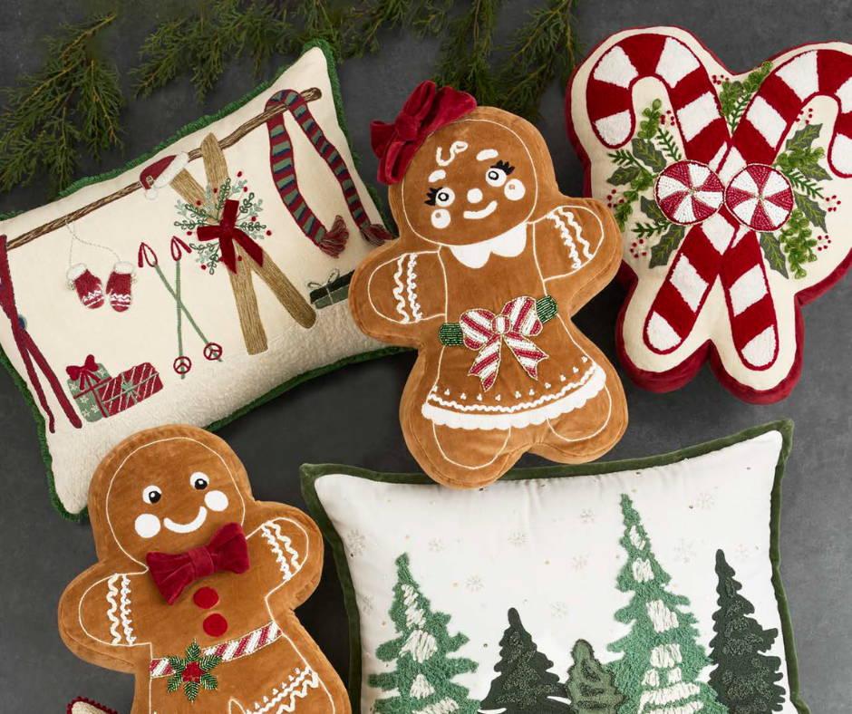 Embellished Holiday Pillows