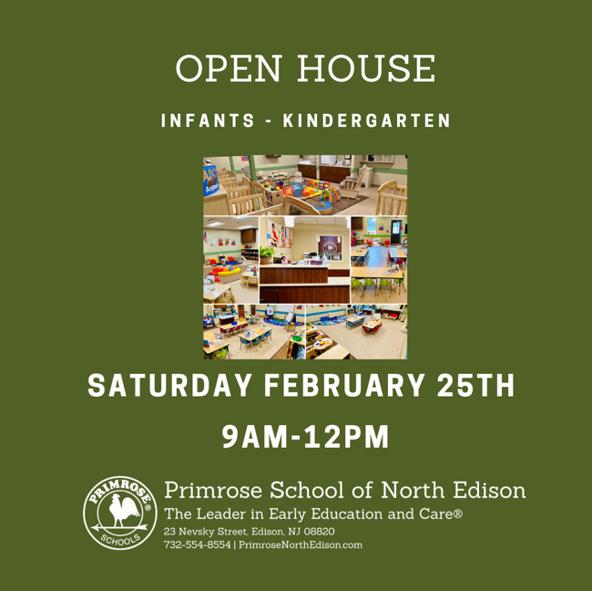Join us for our Infants - Kindergarten Open House on Saturday February 25th at 9am-12pm!