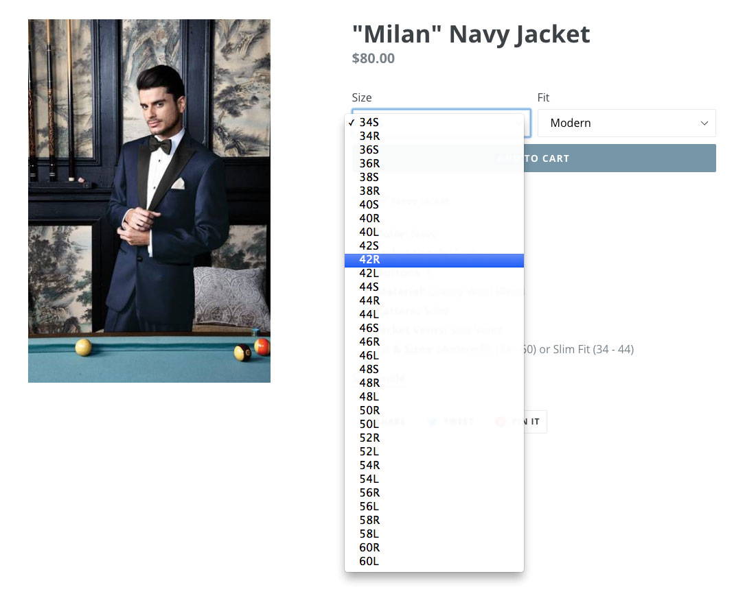 Milan Navy Jacket Screenshot Sample