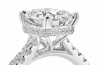 Hidden halo with diamond set shoulders bespoke diamond engagement rings - Pobjoy Diamonds