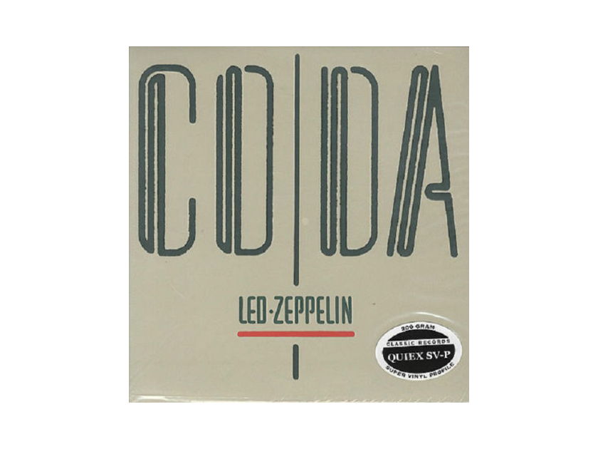 LED ZEPPELIN - CODA - - CLASSIC RECORDS 200 GRAM PRESS *** SEALED ***