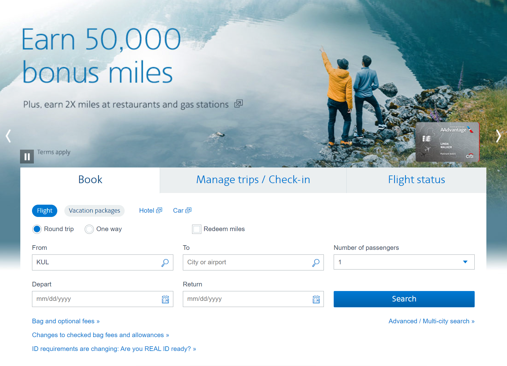 American Airlines product / service