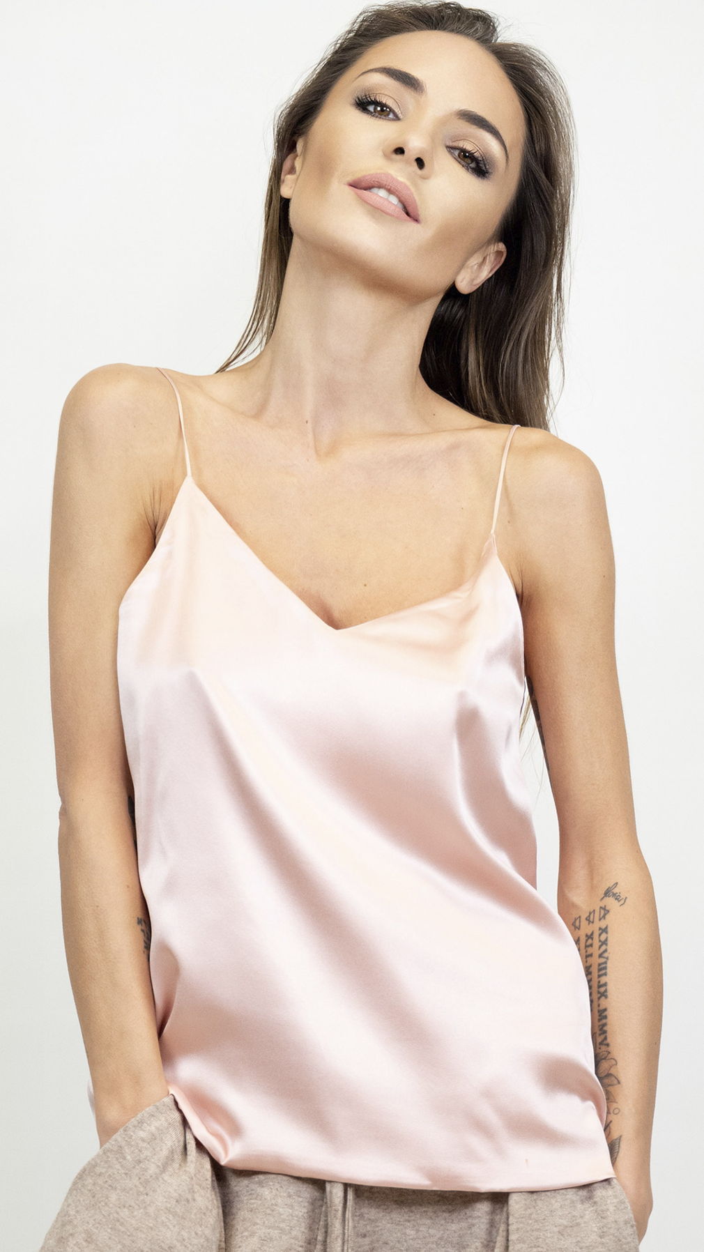 Pink Silk Tank